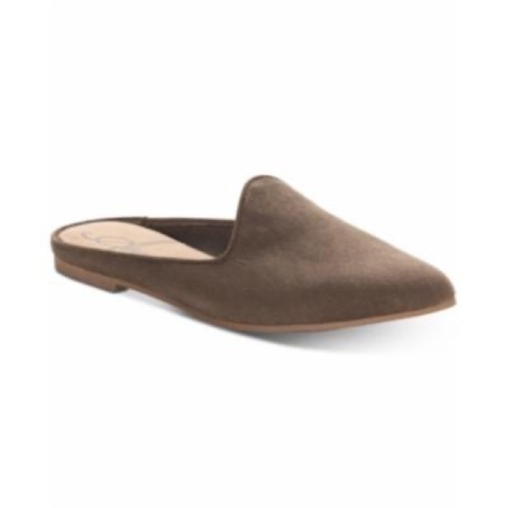 NIB AMERICAN RAG Green Cushioned Comfort Ninaa Pointed Toe Slip on Mules 7.5 M